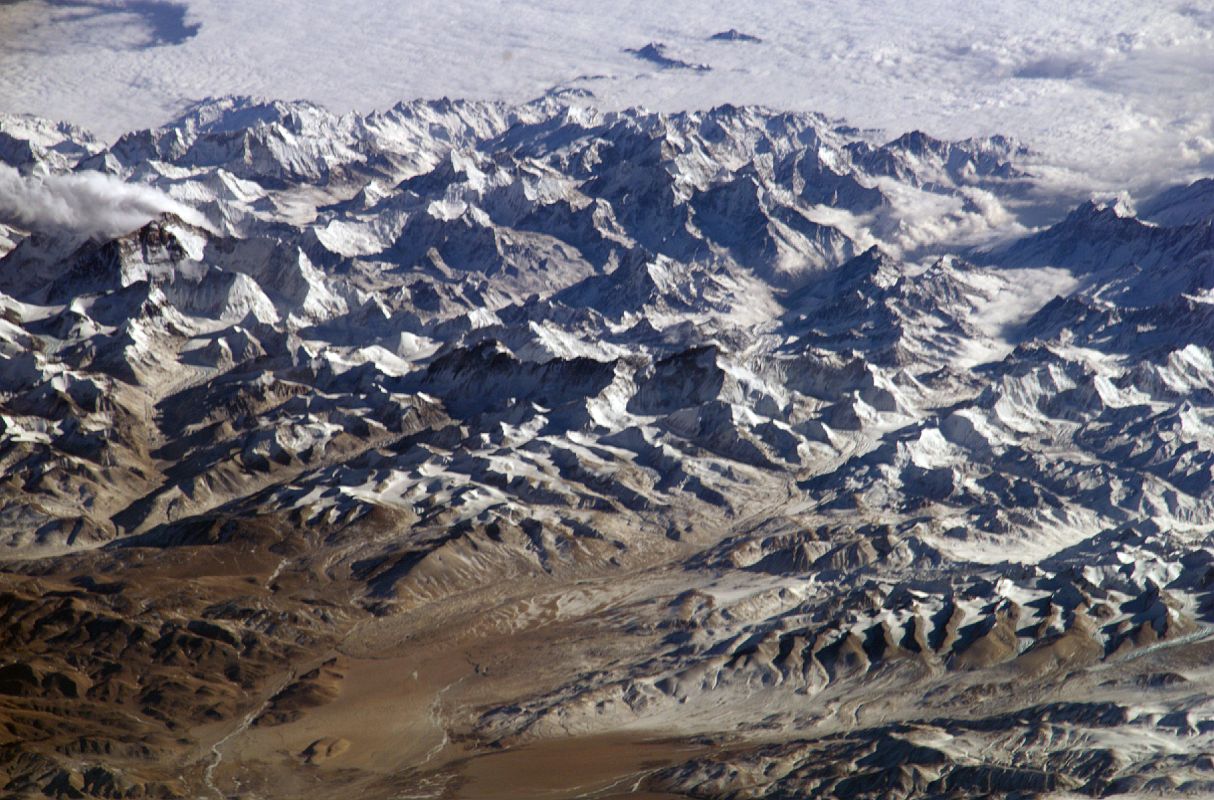 Nasa 4 ISS008-E-13303 Everest, Lhotse, Nuptse, Gyachung Kang, Cho Oyu From North